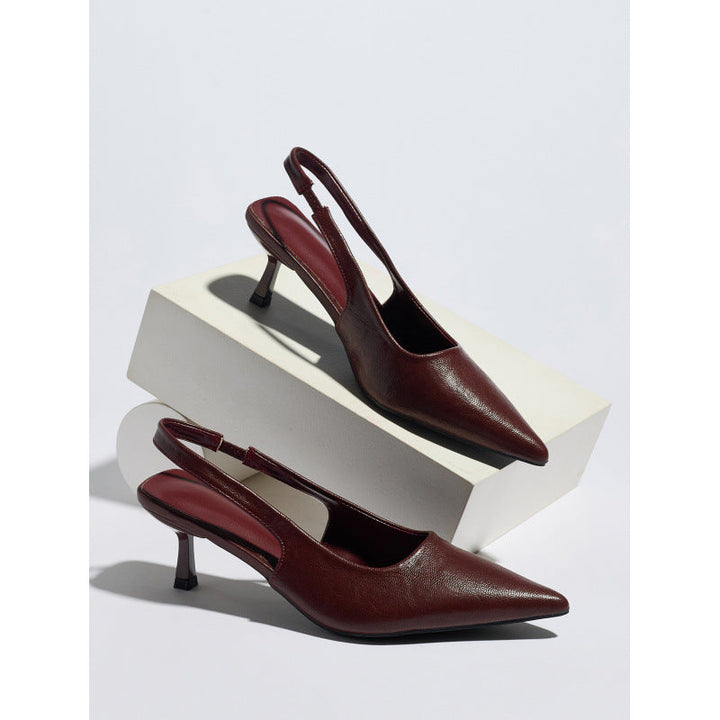 Sexy Closed Toe Sandals Wild Pointed Toe Slingback Women Shoes