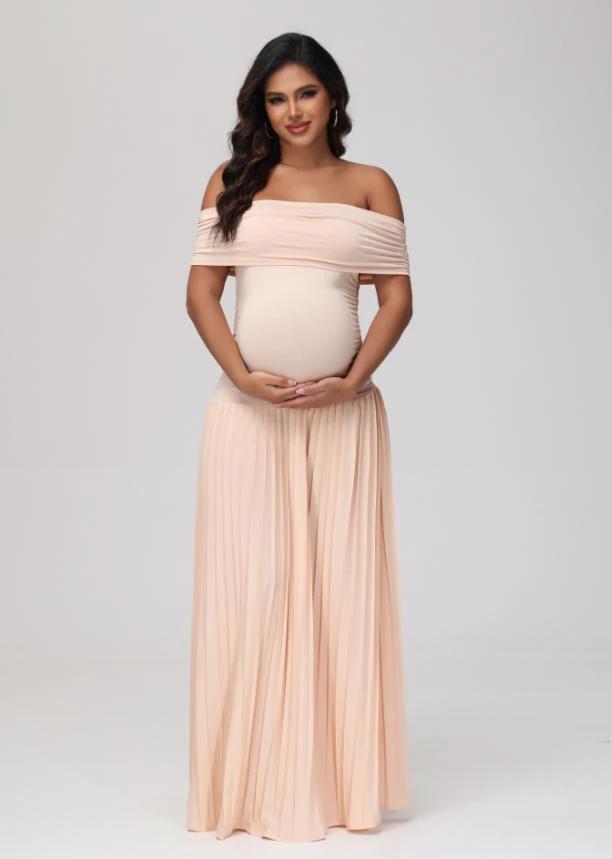 Summer New Off-shoulder Pleated Dress