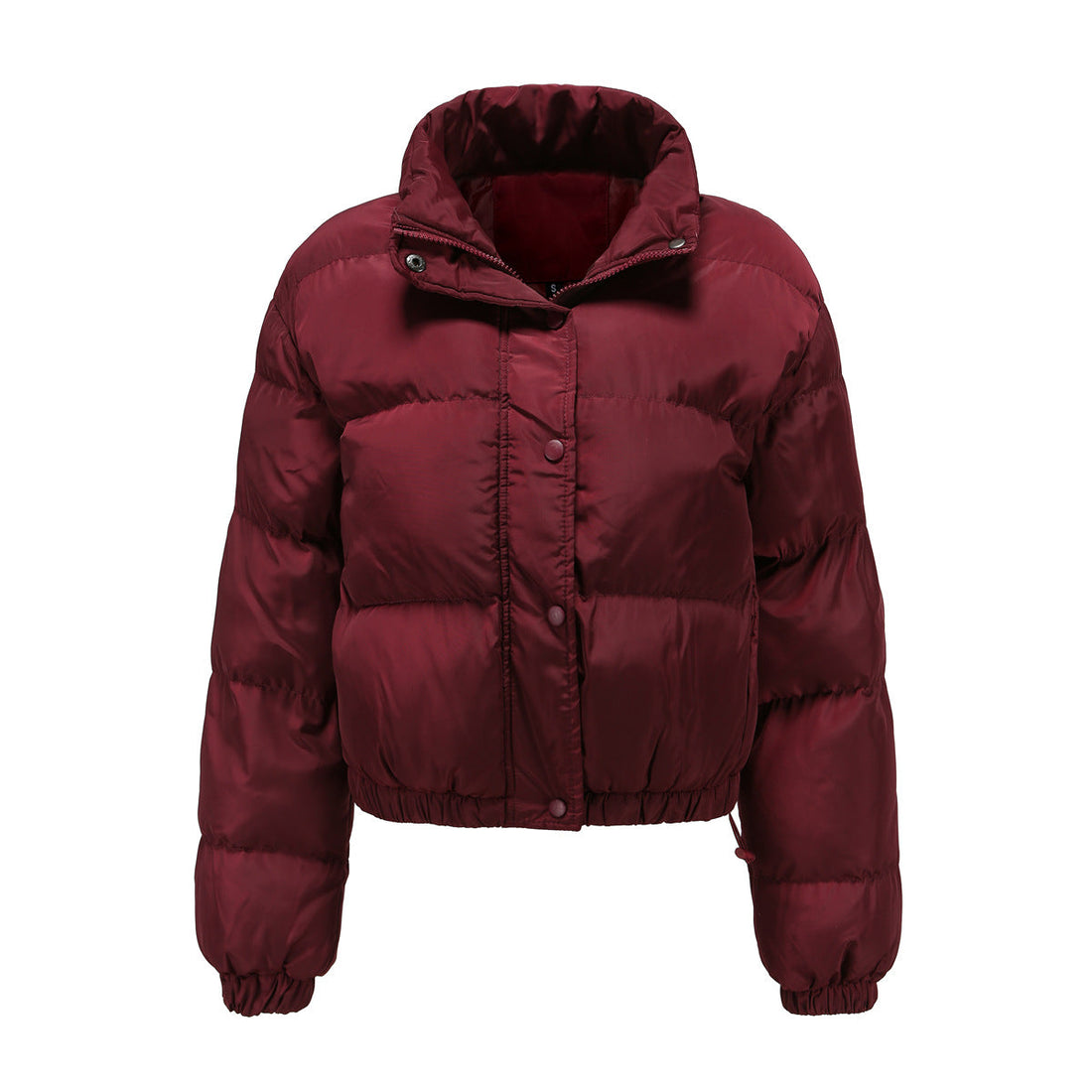Autumn Winter Women Clothing Short Cotton Jacket Women Long Sleeve High Collar Warm Coat Loose Casual Cotton-Padded Clothes