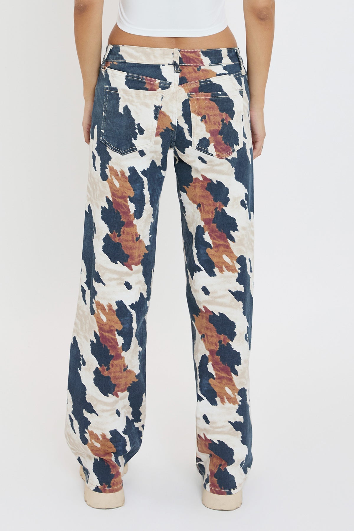 Women's Britney Printed Wide Leg Jeans