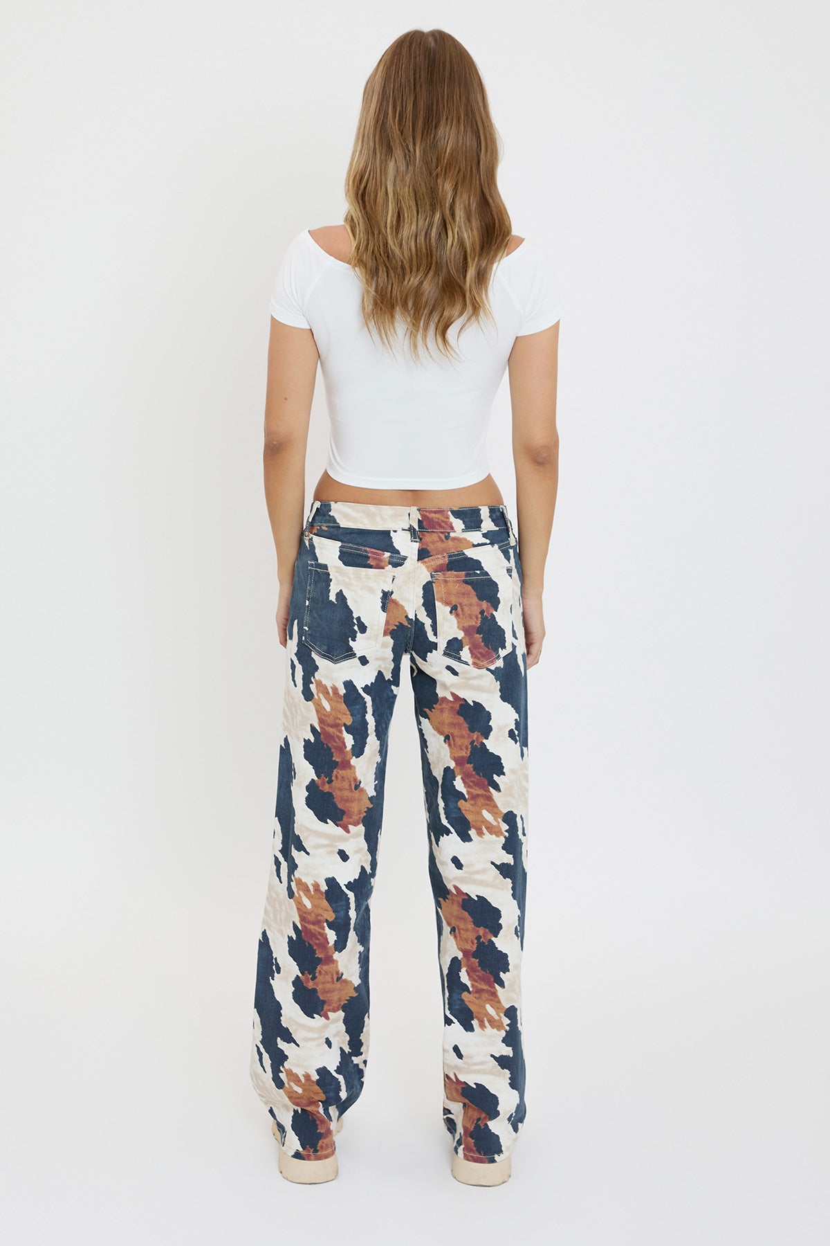Women's Britney Printed Wide Leg Jeans