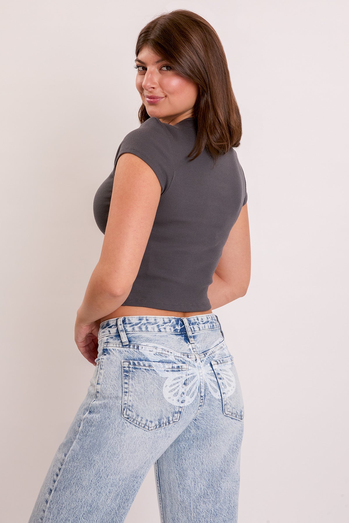 Women's Wide Leg with Butterfly Print