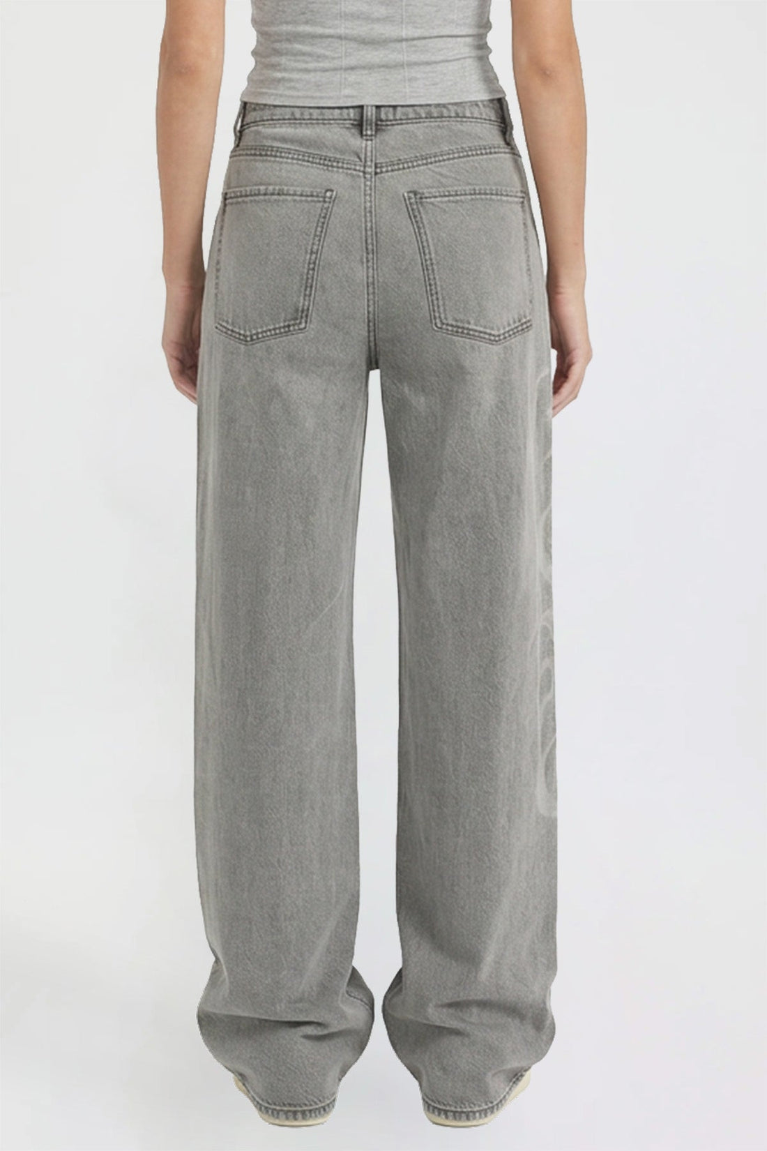 Women's Relaxed Super Wide Love Print Jeans