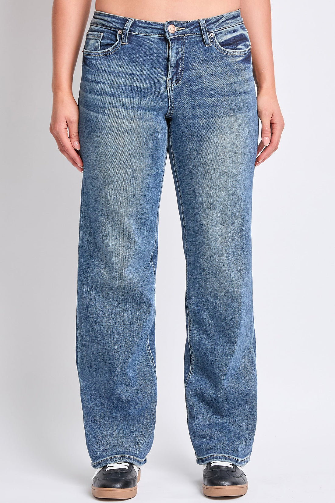 Women's Mid Rise Wide Leg Jeans