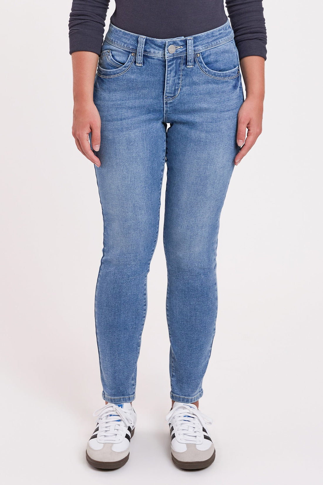 Women's Petite Curve Confidence  Mid Rise Skinny