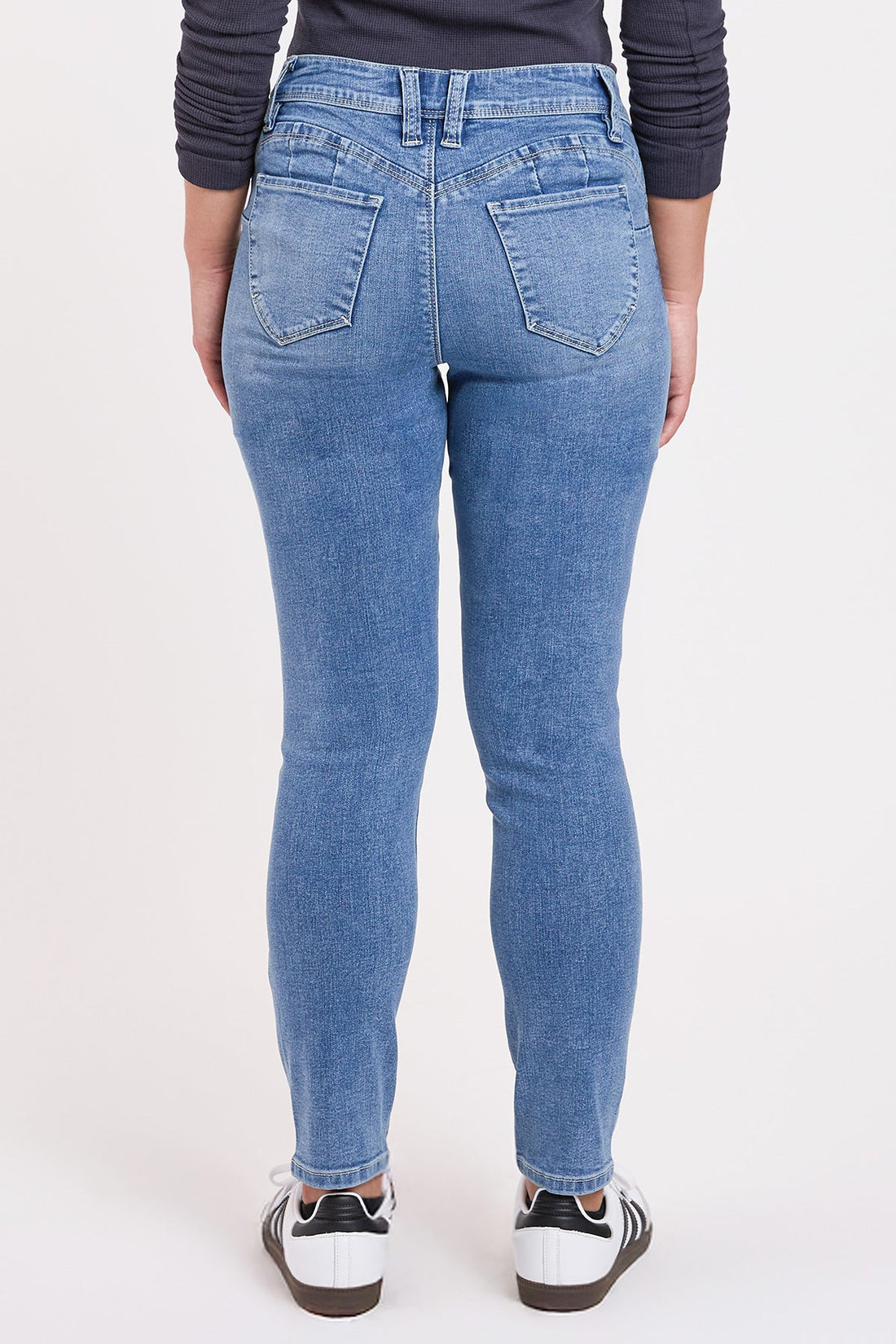 Women's Petite Curve Confidence  Mid Rise Skinny