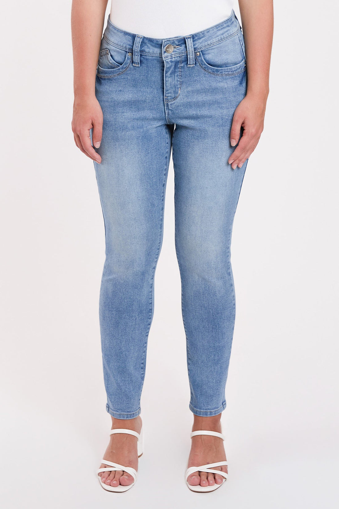 Women's Petite Curve Confidence  Mid Rise Skinny