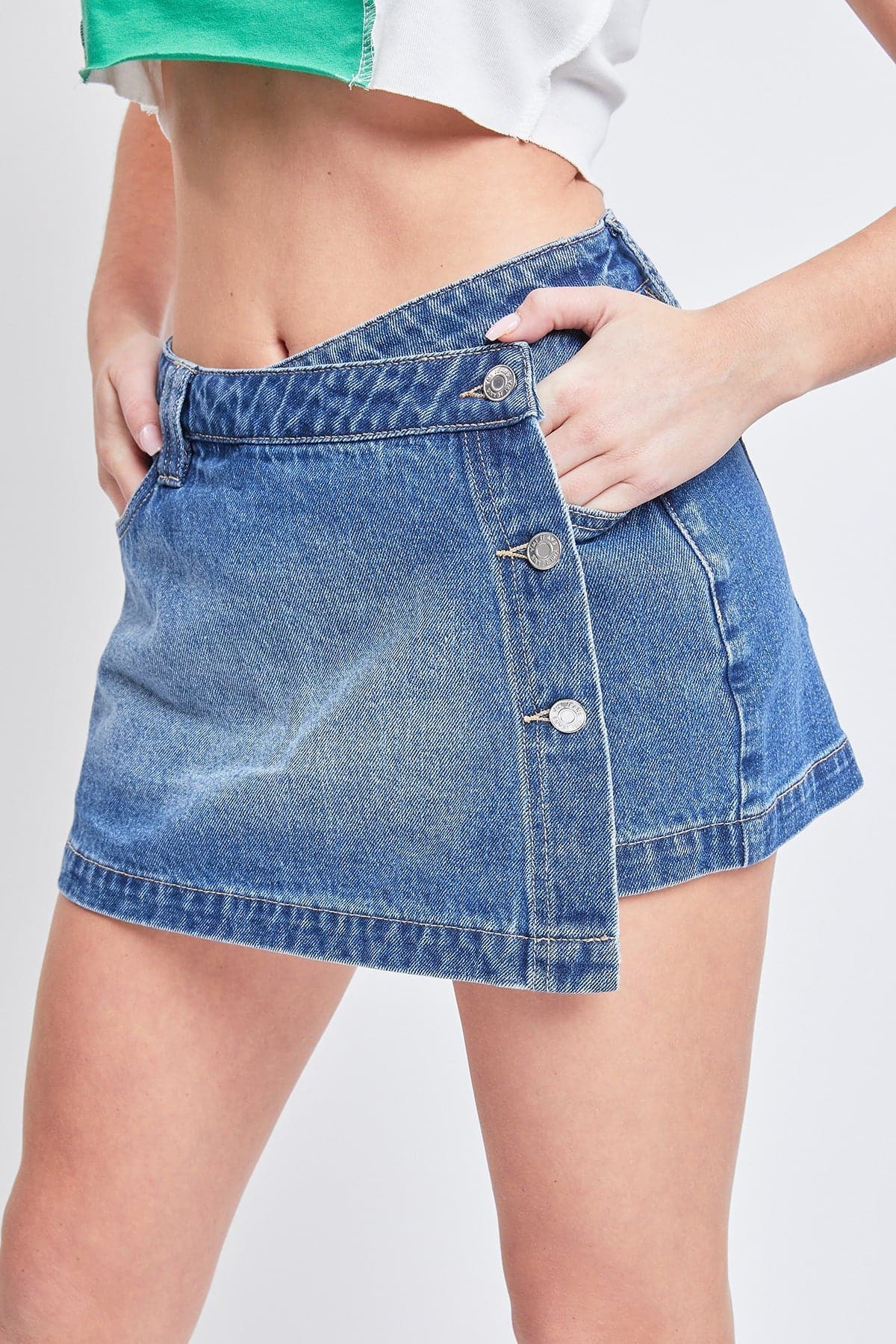 Denim Wrap Skirt