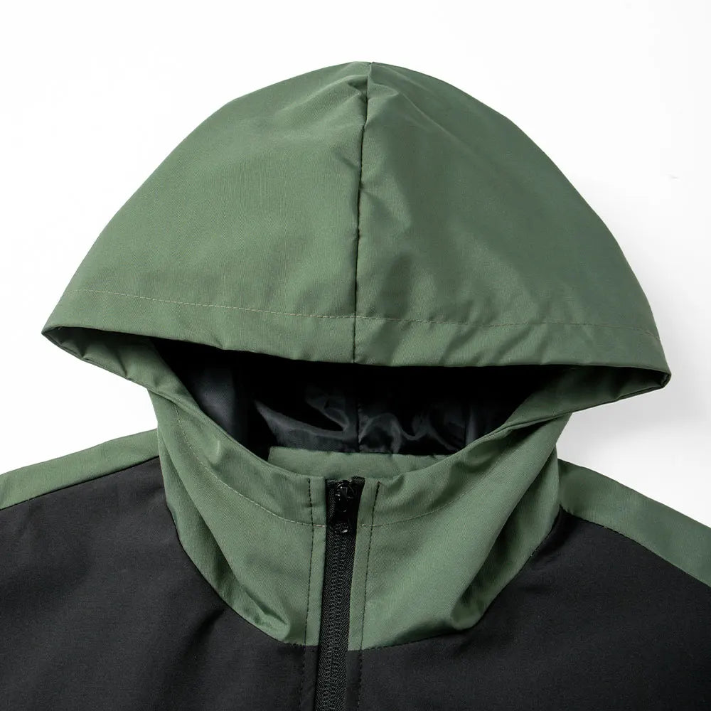 Men Windproof Jacket – Hooded Sportswear for Outdoor Autumn & Winter