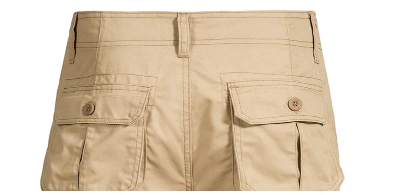 Men's Shorts Loose Large Size Multi-Pocket Overalls Summer Cotton Comfortable Short Pants Outdoor Casual Sports Beach Pants