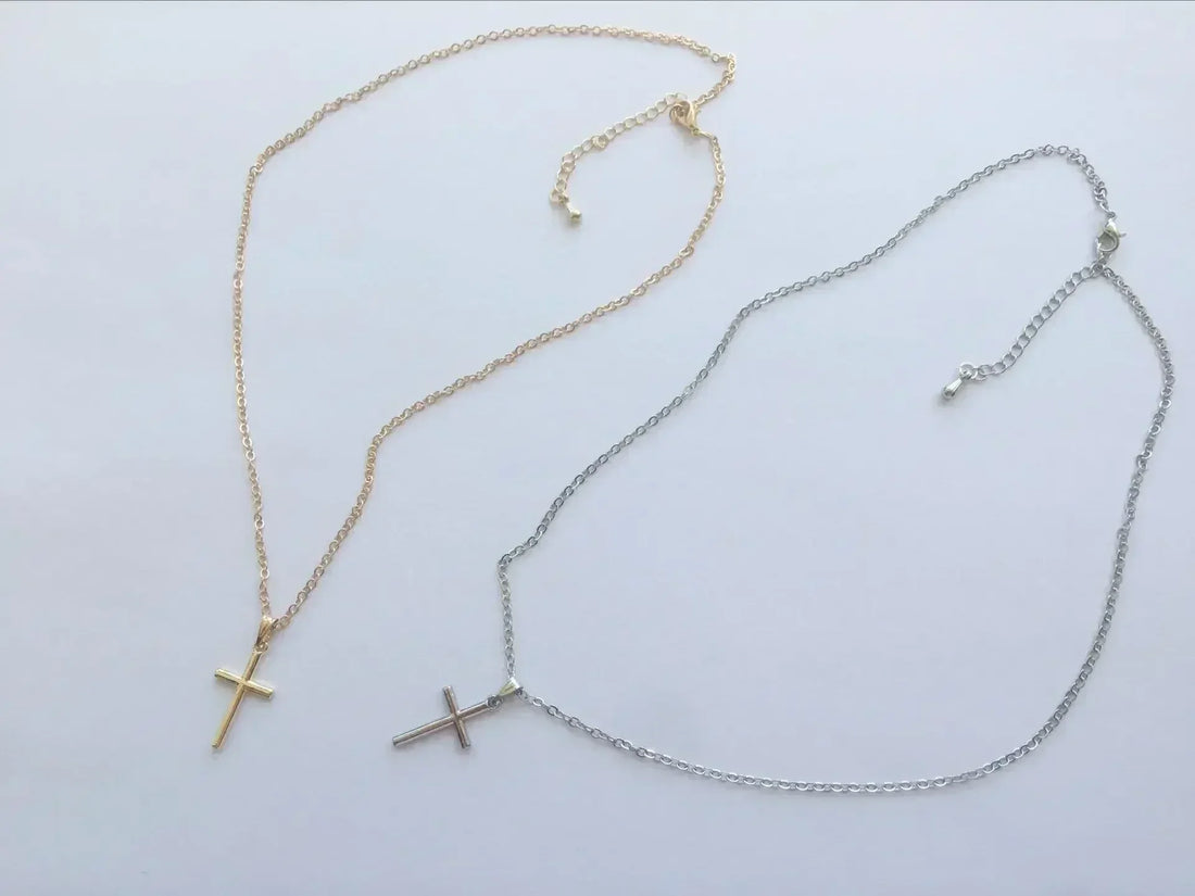 Luxury Zircon Cross Pendants Necklace Fashion Light Golden Silver Color for Men Women Jewelry Chain Accessory