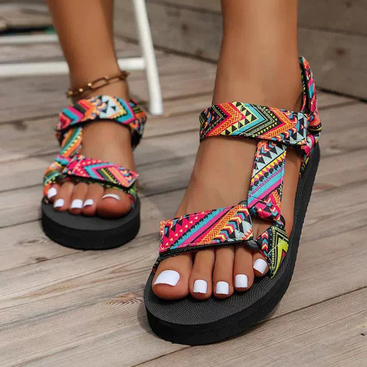 Women Summer Flat Shoes Hemp Rope Set Foot Beach Sandals Outdoor