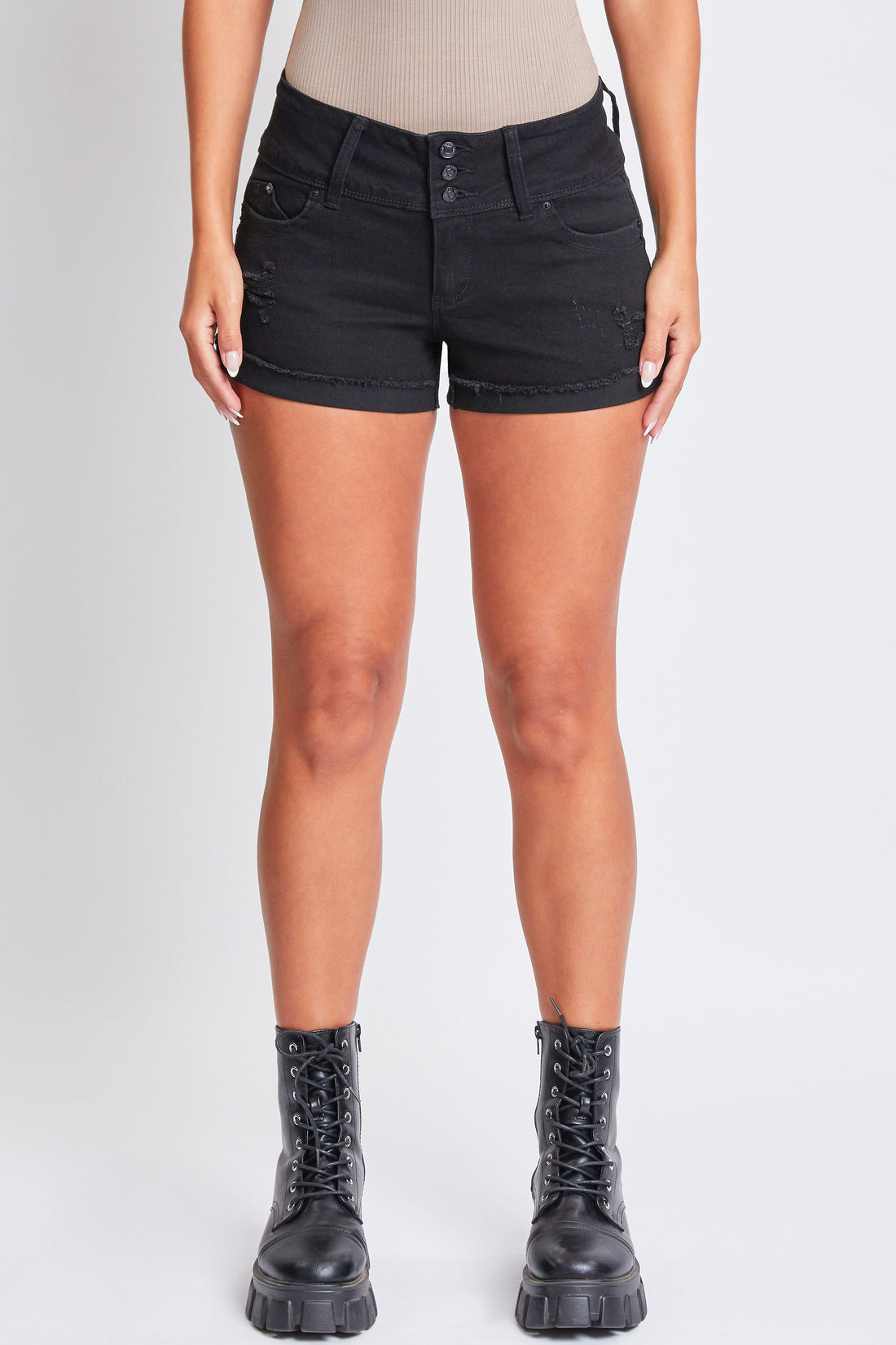Women's WannaBettaButt 3 Button Denim Shorts