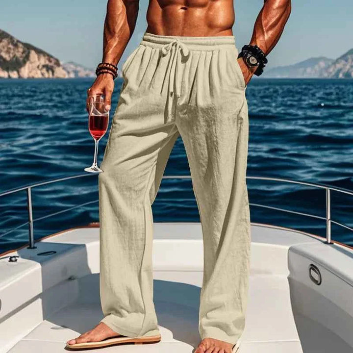 Men's 16-Color Linen Yoga Pants Spring/Summer