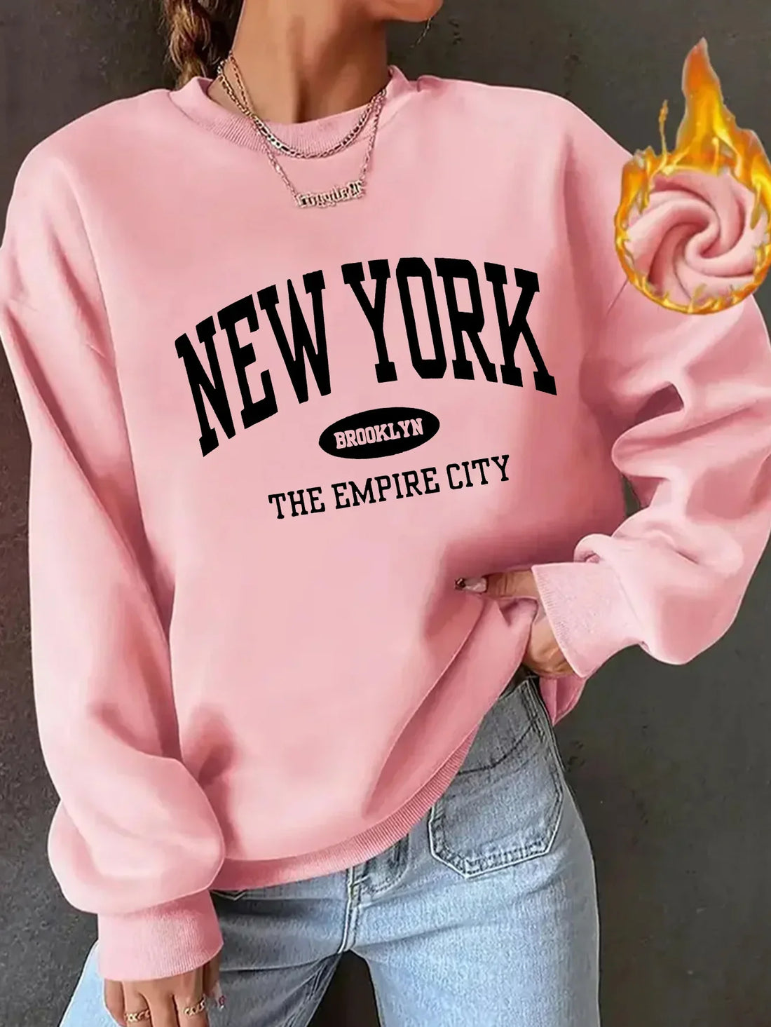 Women's Casual USA Print Pullover Sweatshirt Geometric Design Long Sleeve Round Neck Machine Washable Regular Fit for Autum
