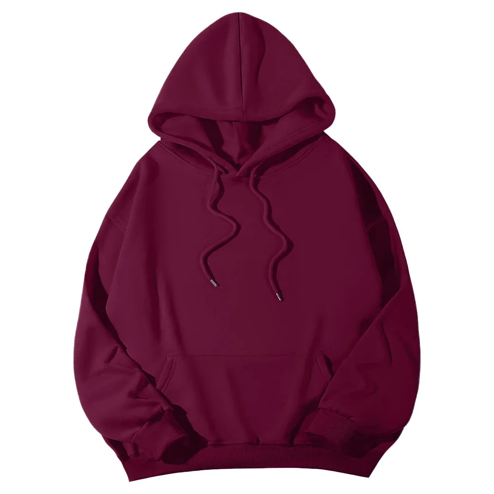 Women's Hoodies Pullover Spring Autumn Casual Hoodie 2026 Sweatshirts Solid Color Hoodies Oversize Black Sweatshirt Women Top
