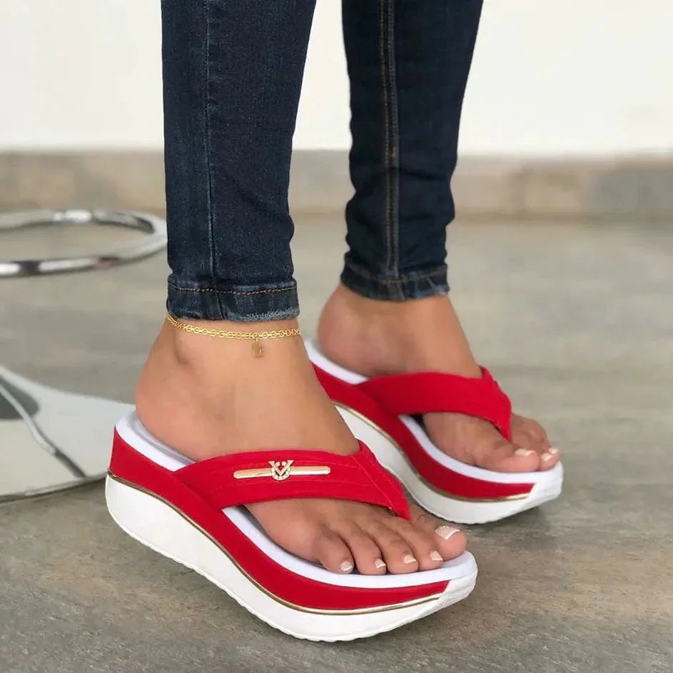 Women Summer Outdoor Platform Sandals Flip Flops