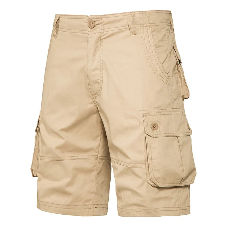 Men's Shorts Loose Large Size Multi-Pocket Overalls Summer Cotton Comfortable Short Pants Outdoor Casual Sports Beach Pants