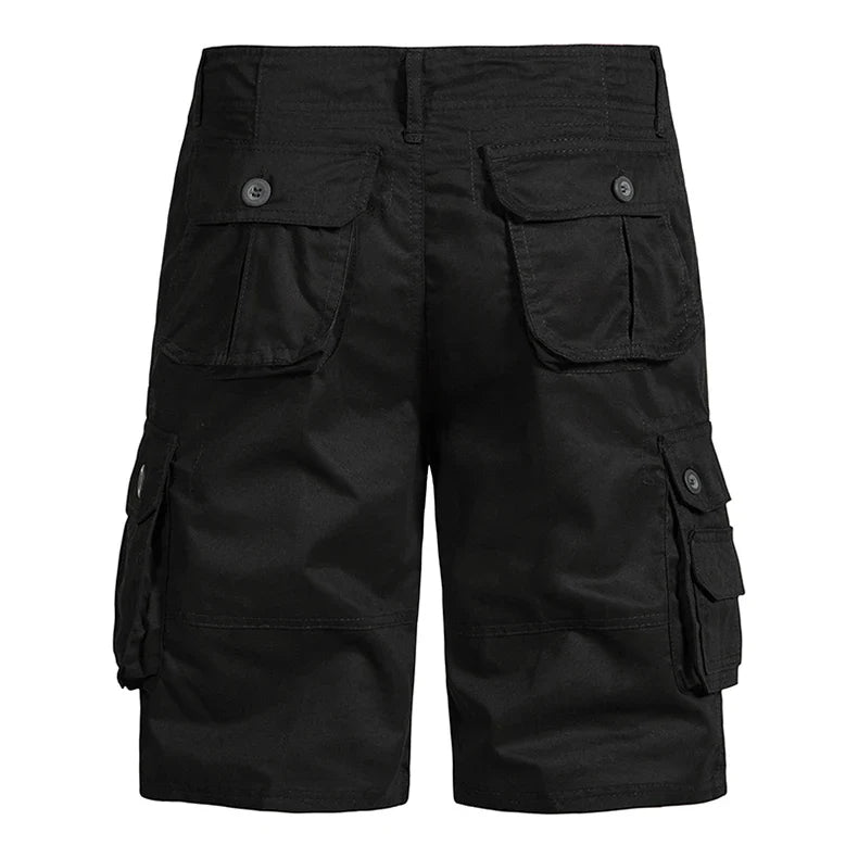 Men's Shorts Loose Large Size Multi-Pocket Overalls Summer Cotton Comfortable Short Pants Outdoor Casual Sports Beach Pants