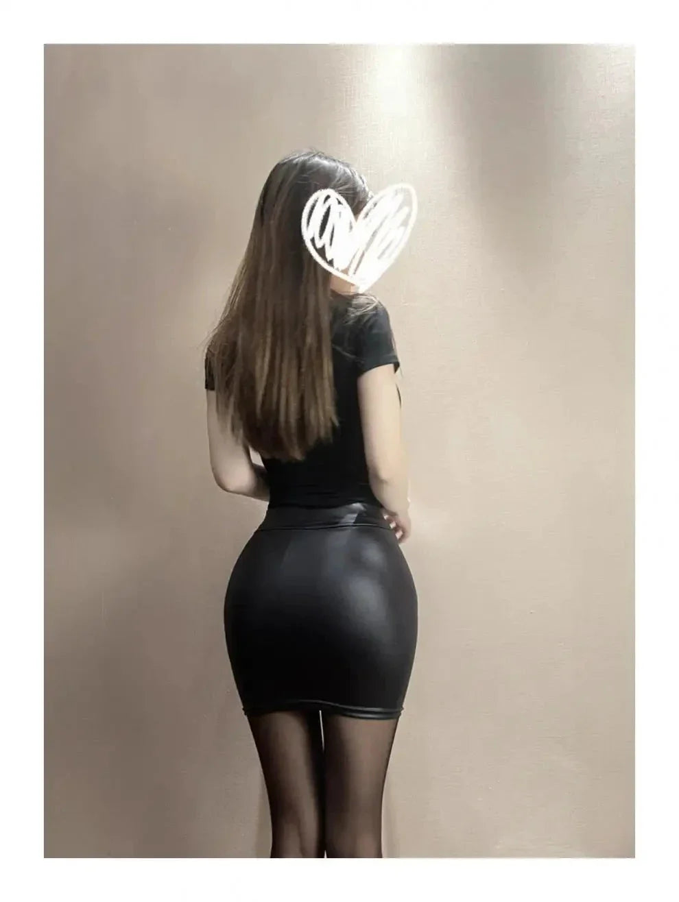 Mandotos Black Imitation Leather Pencil Mini Skirt High Waist Korean Fashion Women Wholesale Summer