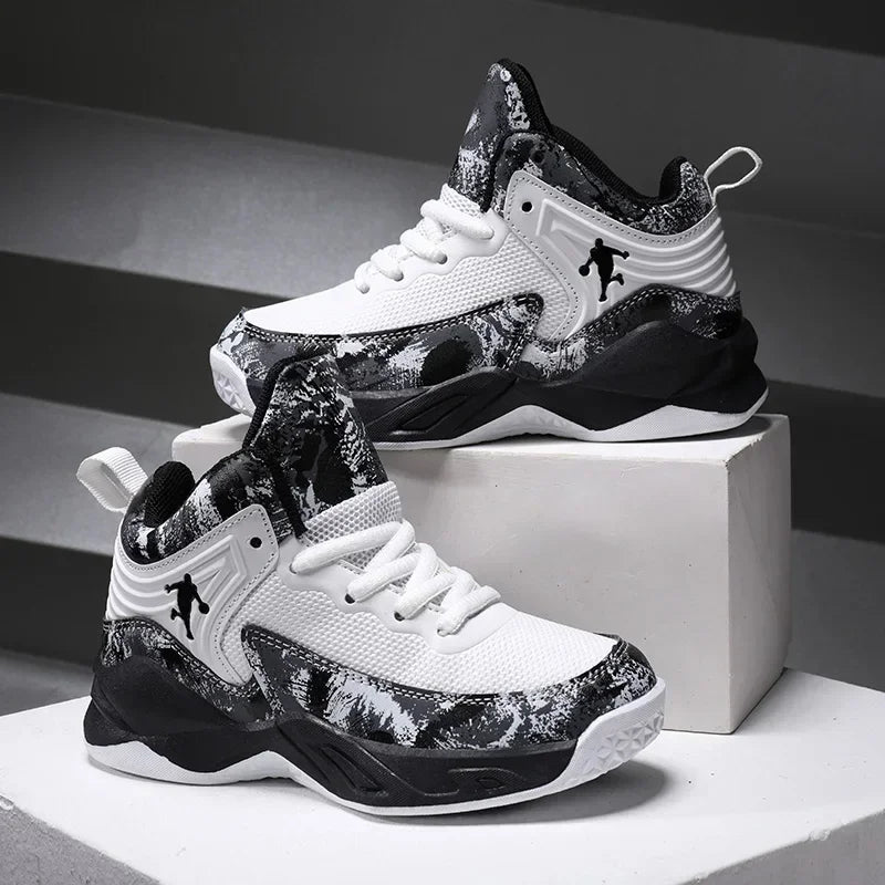 2026 Basketball Shoes for Kids Sneakers New Boys Brand Thick Sole Non-slip Children Sports Shoes Child Boy Basket Trainer Shoes