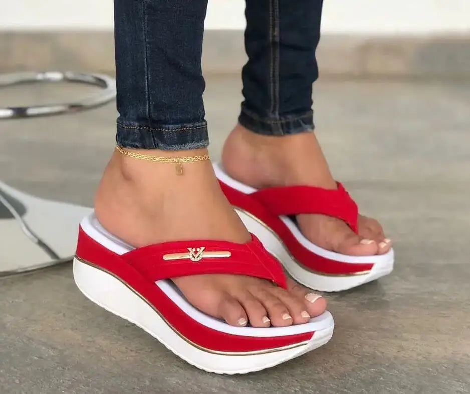 Women Summer Outdoor Platform Sandals Flip Flops