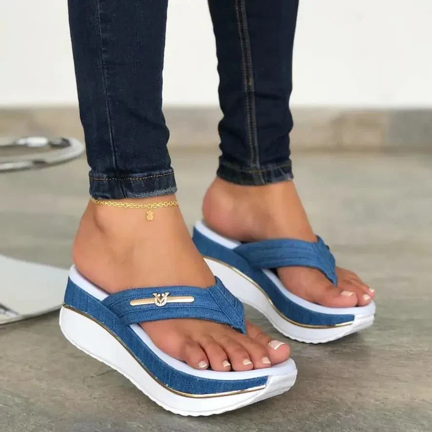 Women Summer Outdoor Platform Sandals Flip Flops