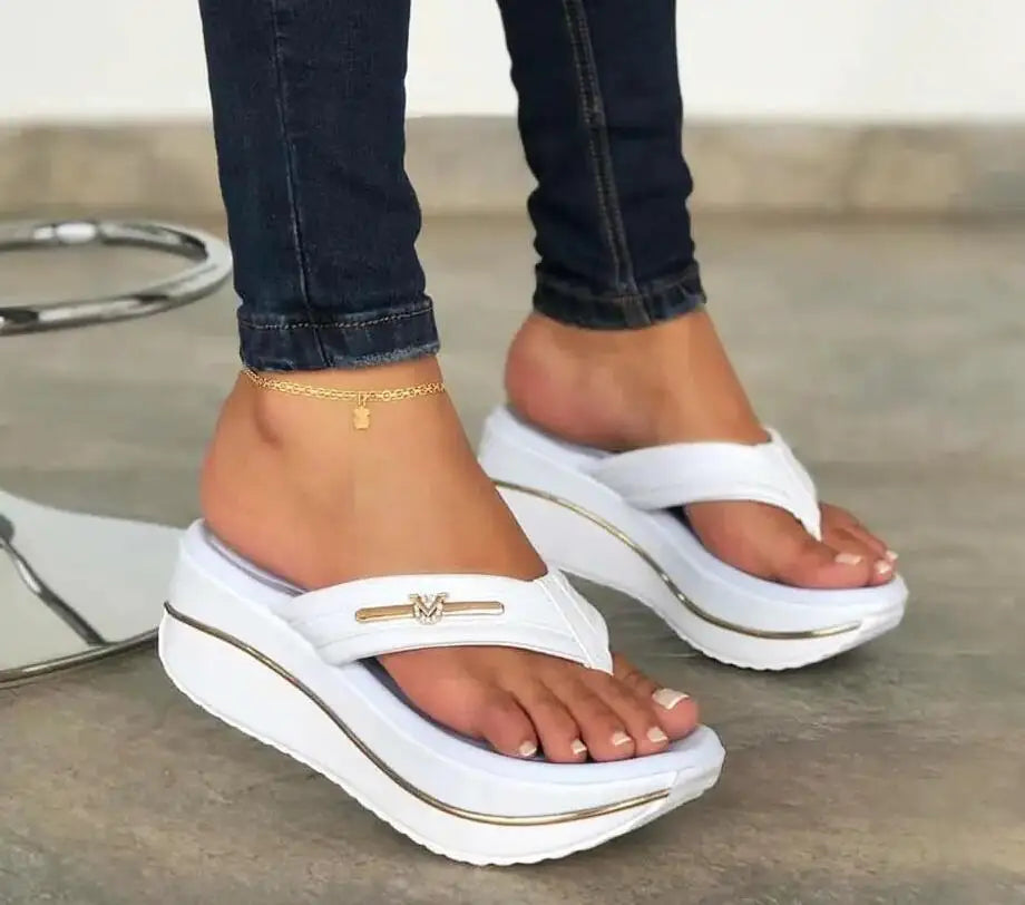 Women Summer Outdoor Platform Sandals Flip Flops
