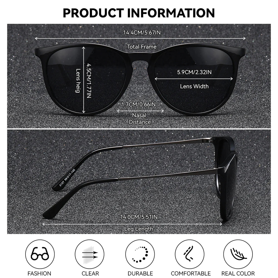 BARCUR Sunglasses Women’s Leopard Print Two-Tone Cat Eye Fashion Glasses – Trendy Polarized UV400 Gradient TAC Lenses for Summer Travel & Outdoor Activities