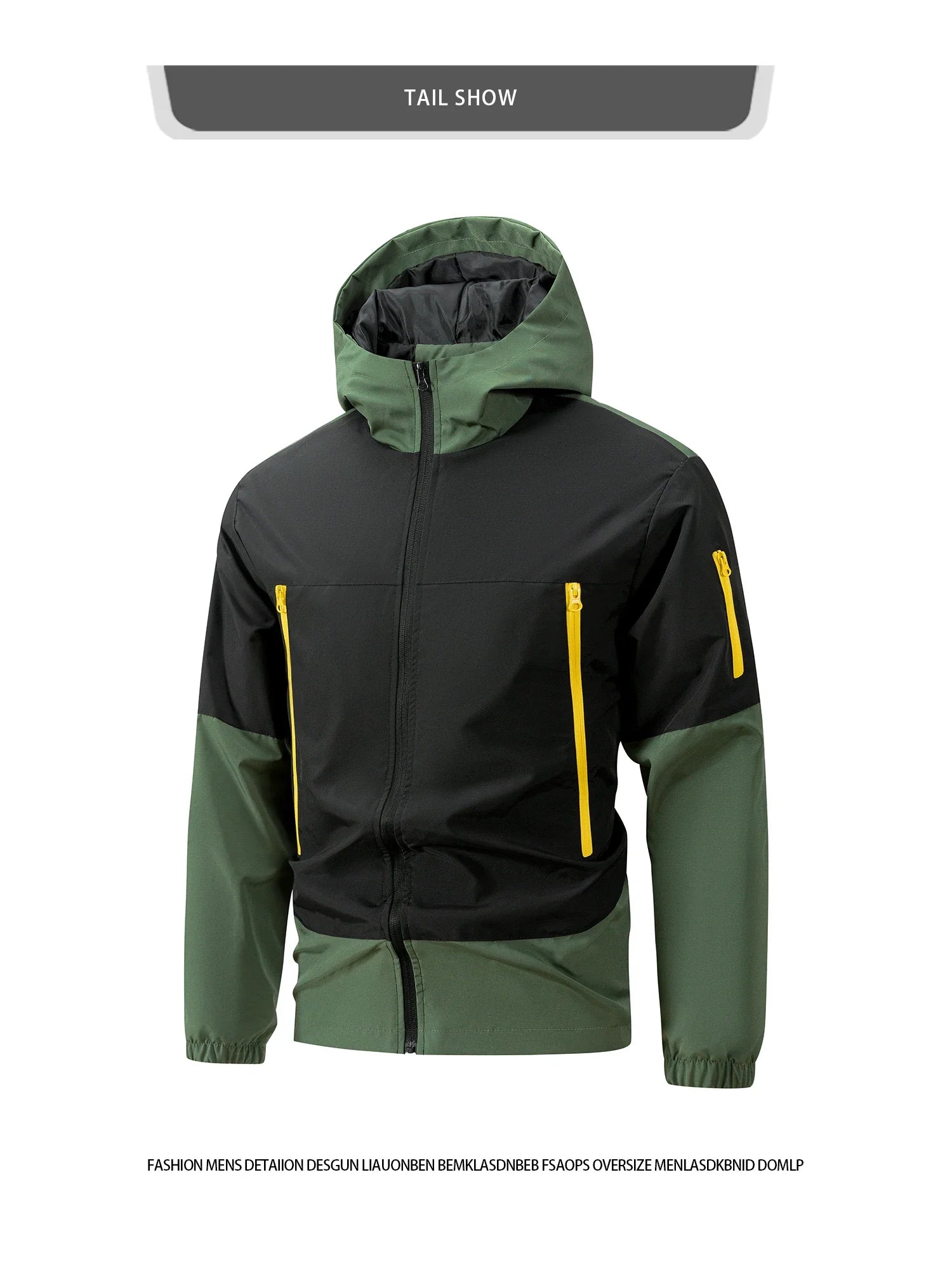 Men Windproof Jacket – Hooded Sportswear for Outdoor Autumn & Winter