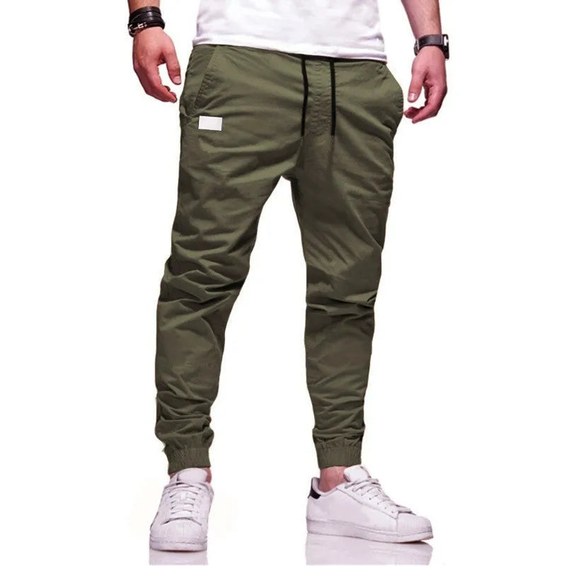 New Men's Casual Sports Pants Sweatpants Male Jogger Cargo Harem Pencil Pants Trousers Multi-pocket Sweatwear