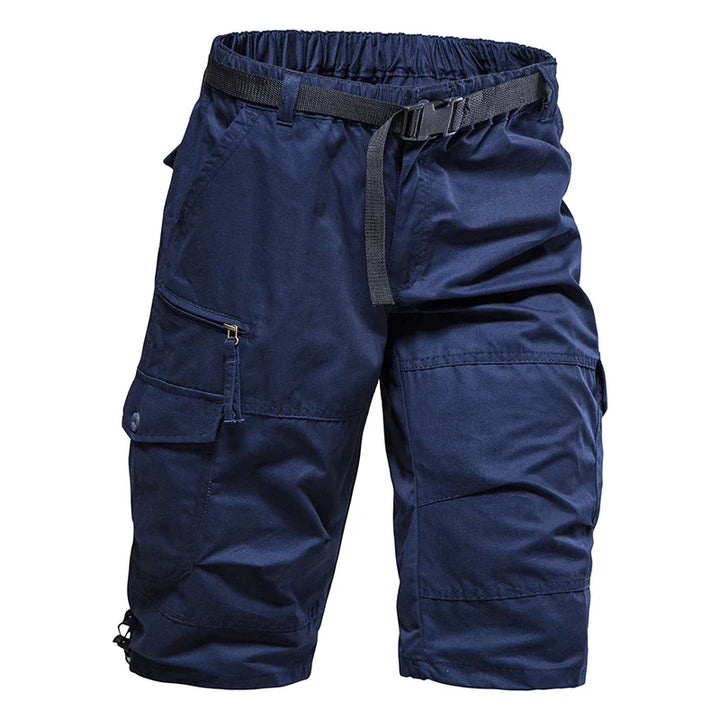 Men's Summer Casual Shorts Cotton Overalls Multi Pocket Knee Shorts American Style Sports Short Pants