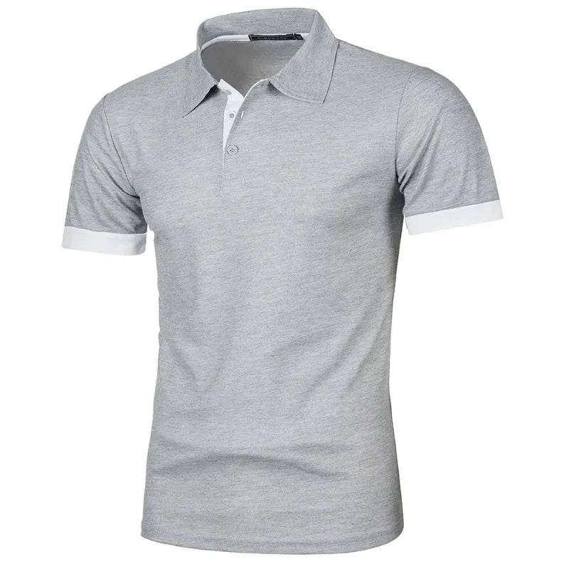 New Mens Short Sleeve Polo Shirt Solid Color