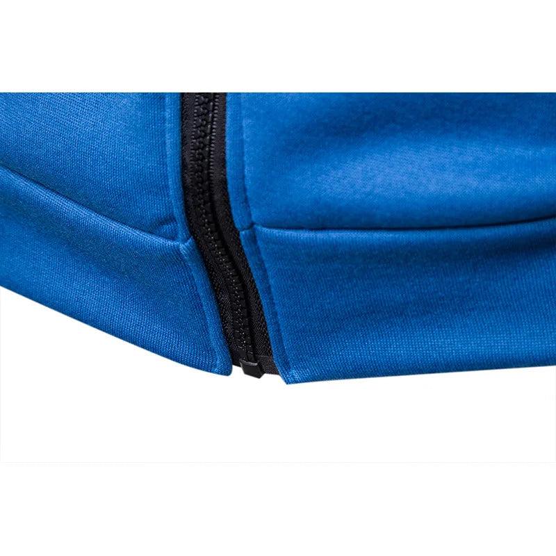 Men's Zip Up Hoodie – Polka Dot Pocket Sport Casual Sweatshirt