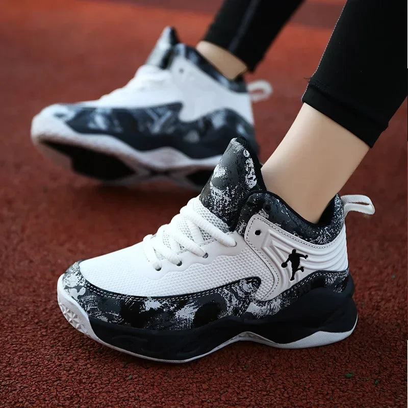 2026 Basketball Shoes for Kids Sneakers New Boys Brand Thick Sole Non-slip Children Sports Shoes Child Boy Basket Trainer Shoes