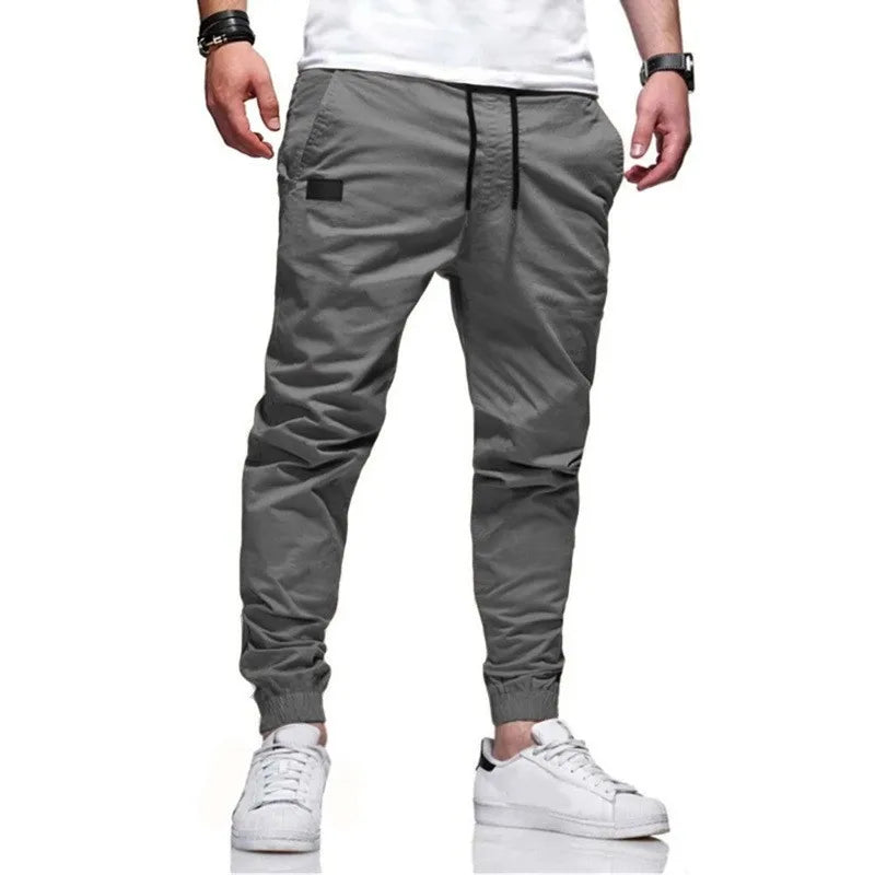 New Men's Casual Sports Pants Sweatpants Male Jogger Cargo Harem Pencil Pants Trousers Multi-pocket Sweatwear