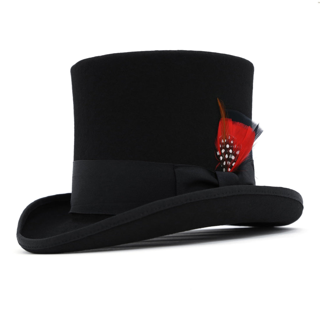 Black Wool Felt Top Hat for Men | Ferrecci
