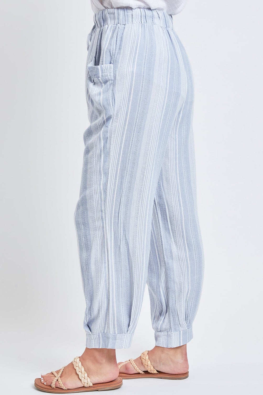 Women's Linen Joggers With Banded Hem
