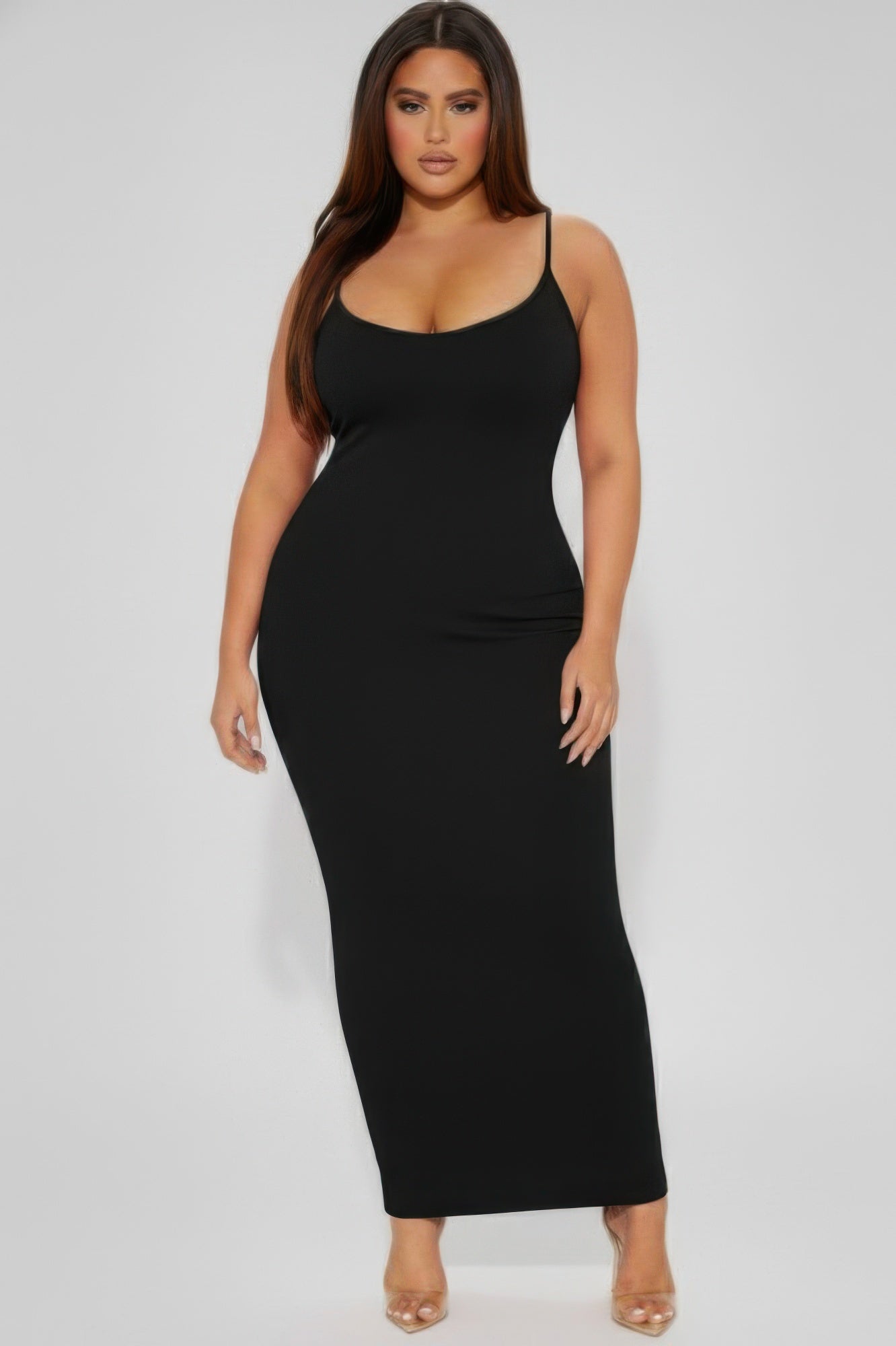Women's Plus Ribbed Mermaid Hem Cami Dress