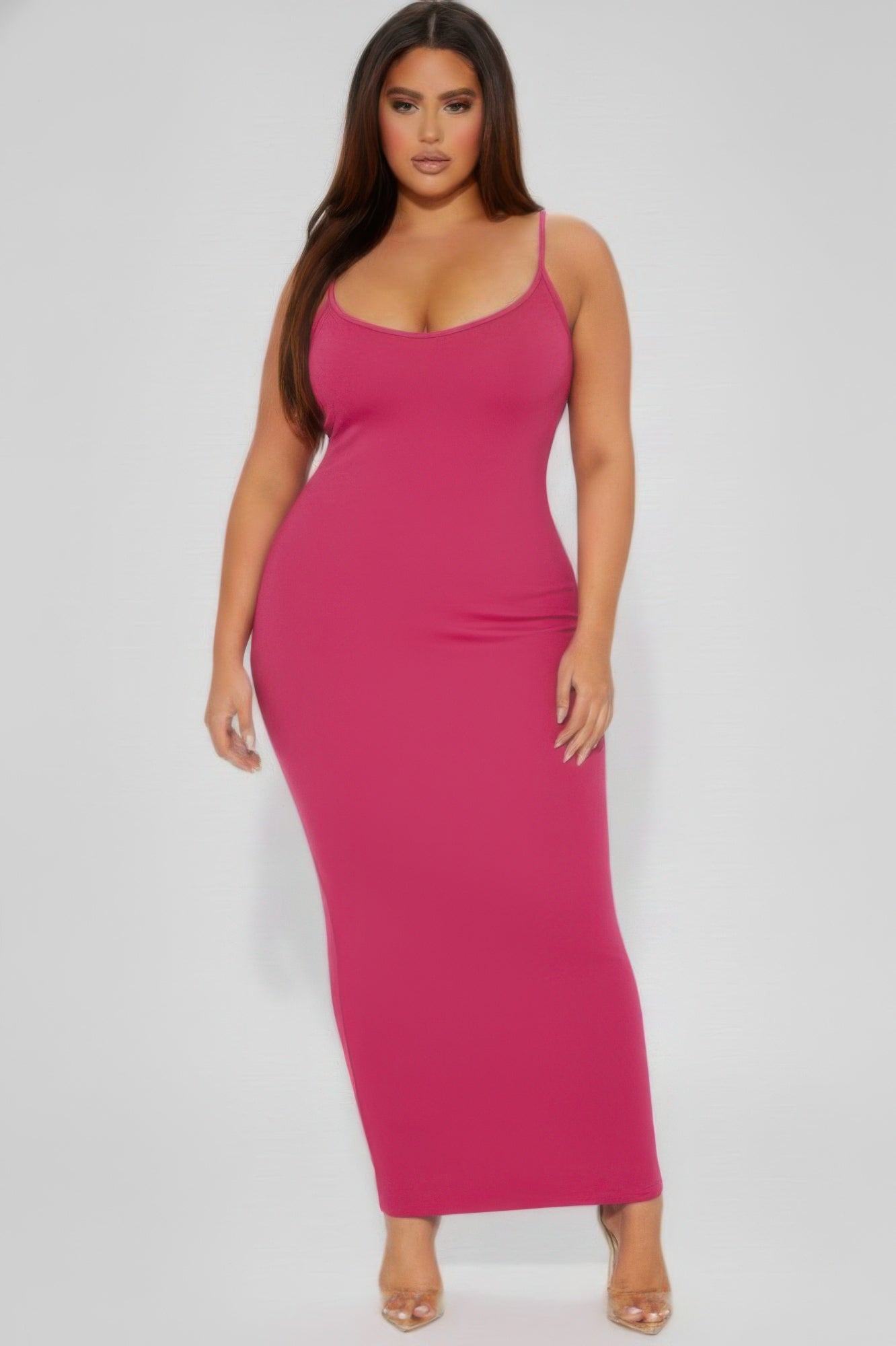 Women's Plus Ribbed Mermaid Hem Cami Dress