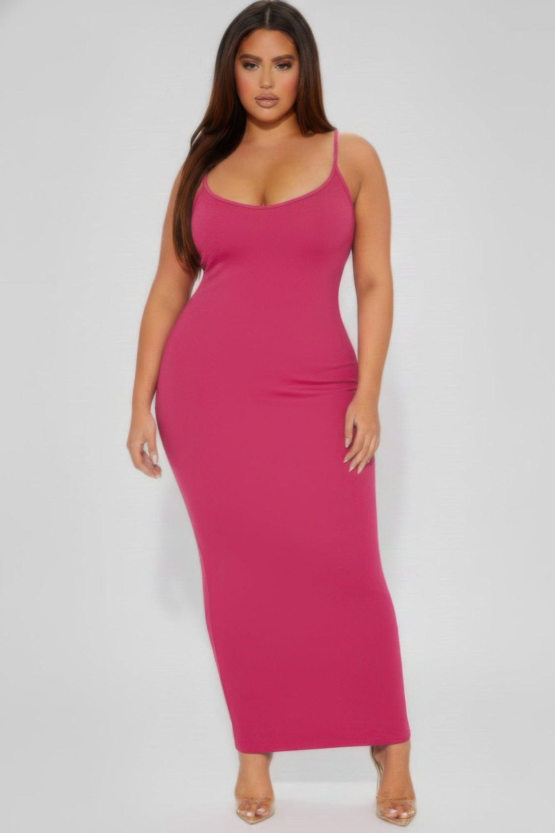 Women's Plus Ribbed Mermaid Hem Cami Dress