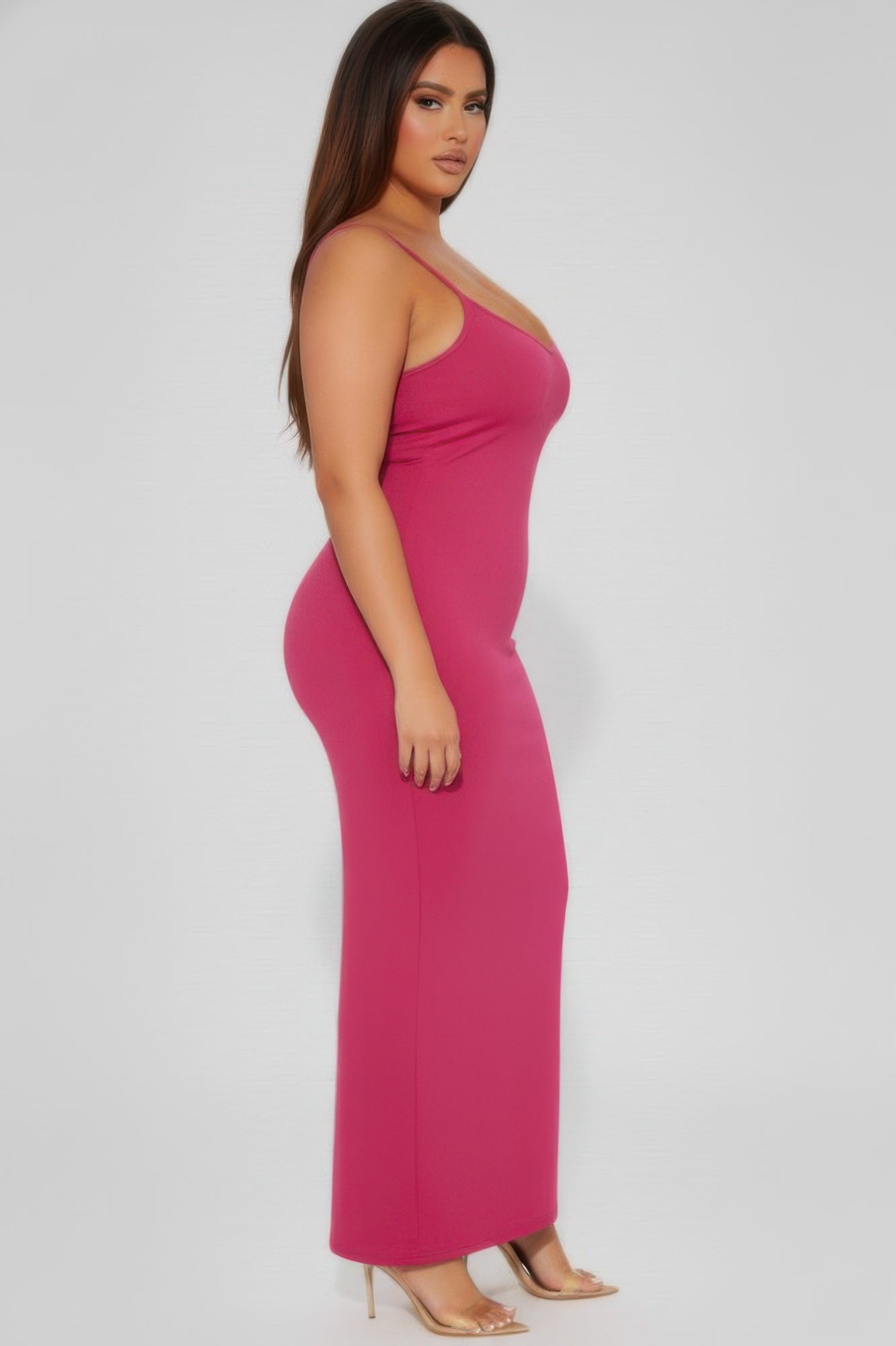 Women's Plus Ribbed Mermaid Hem Cami Dress