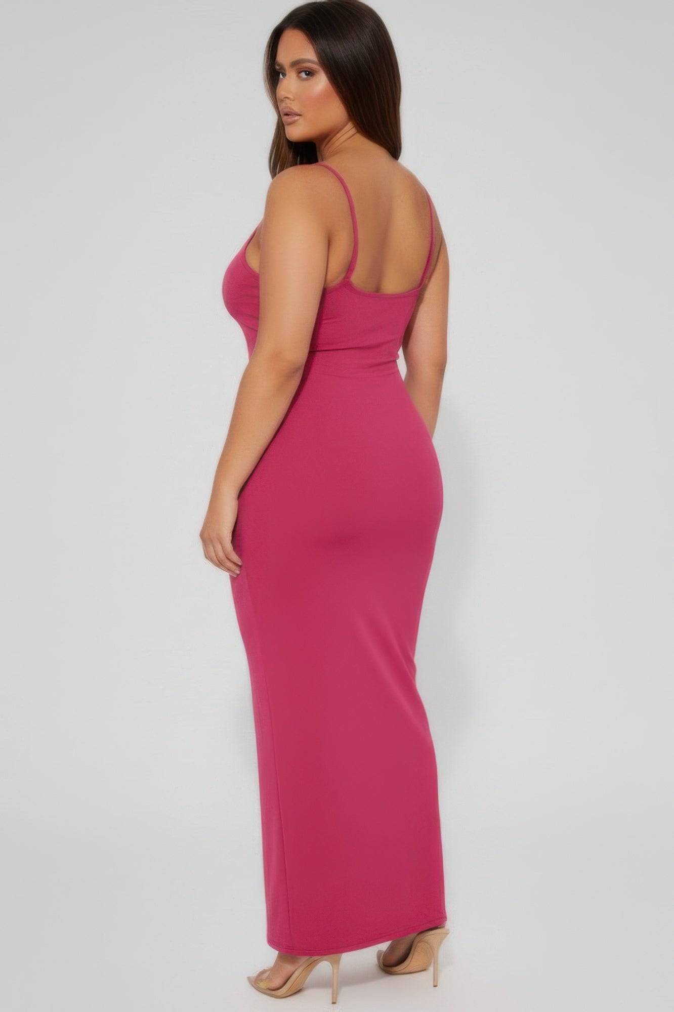 Women's Plus Ribbed Mermaid Hem Cami Dress