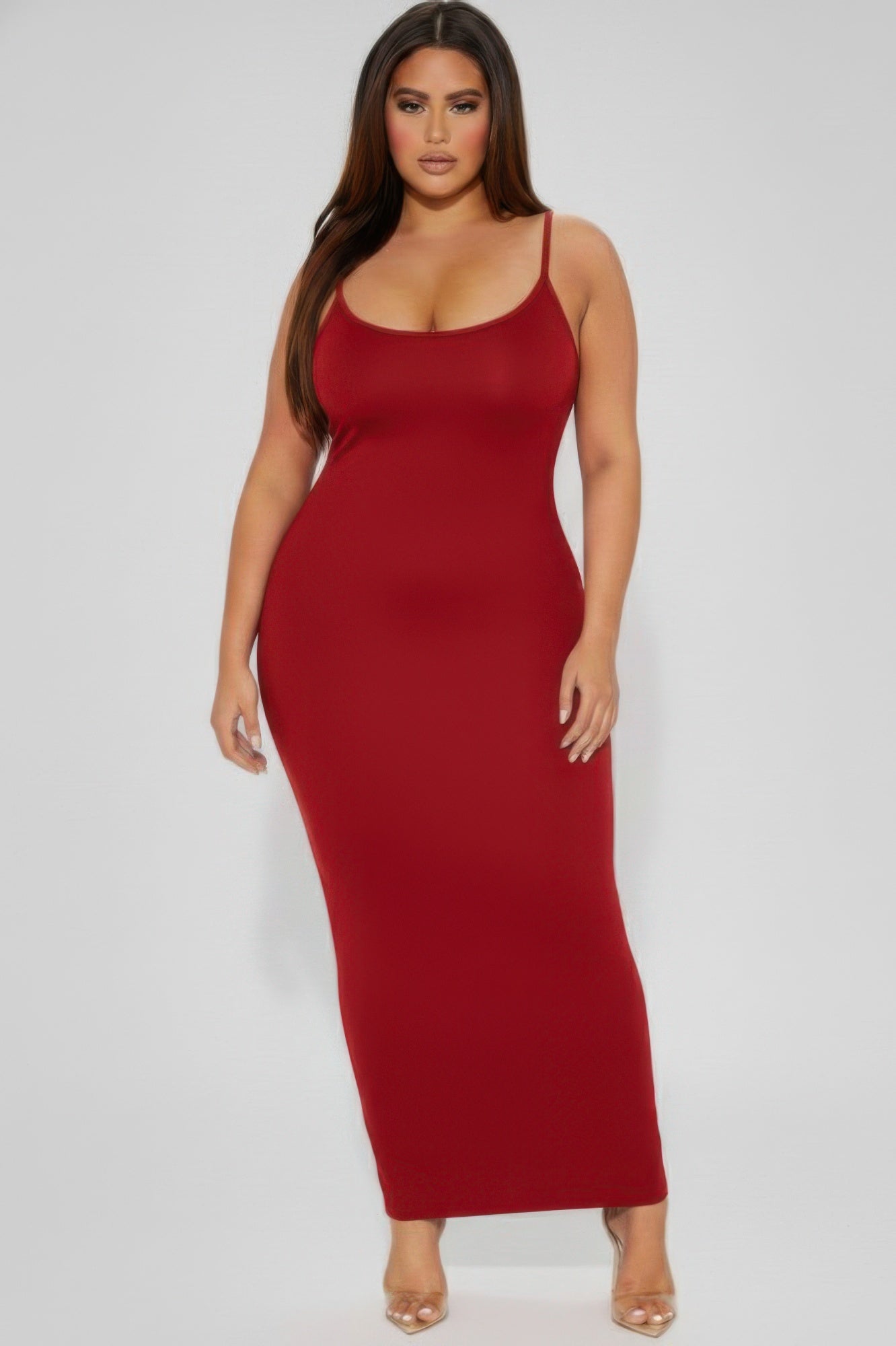 Women's Plus Ribbed Mermaid Hem Cami Dress