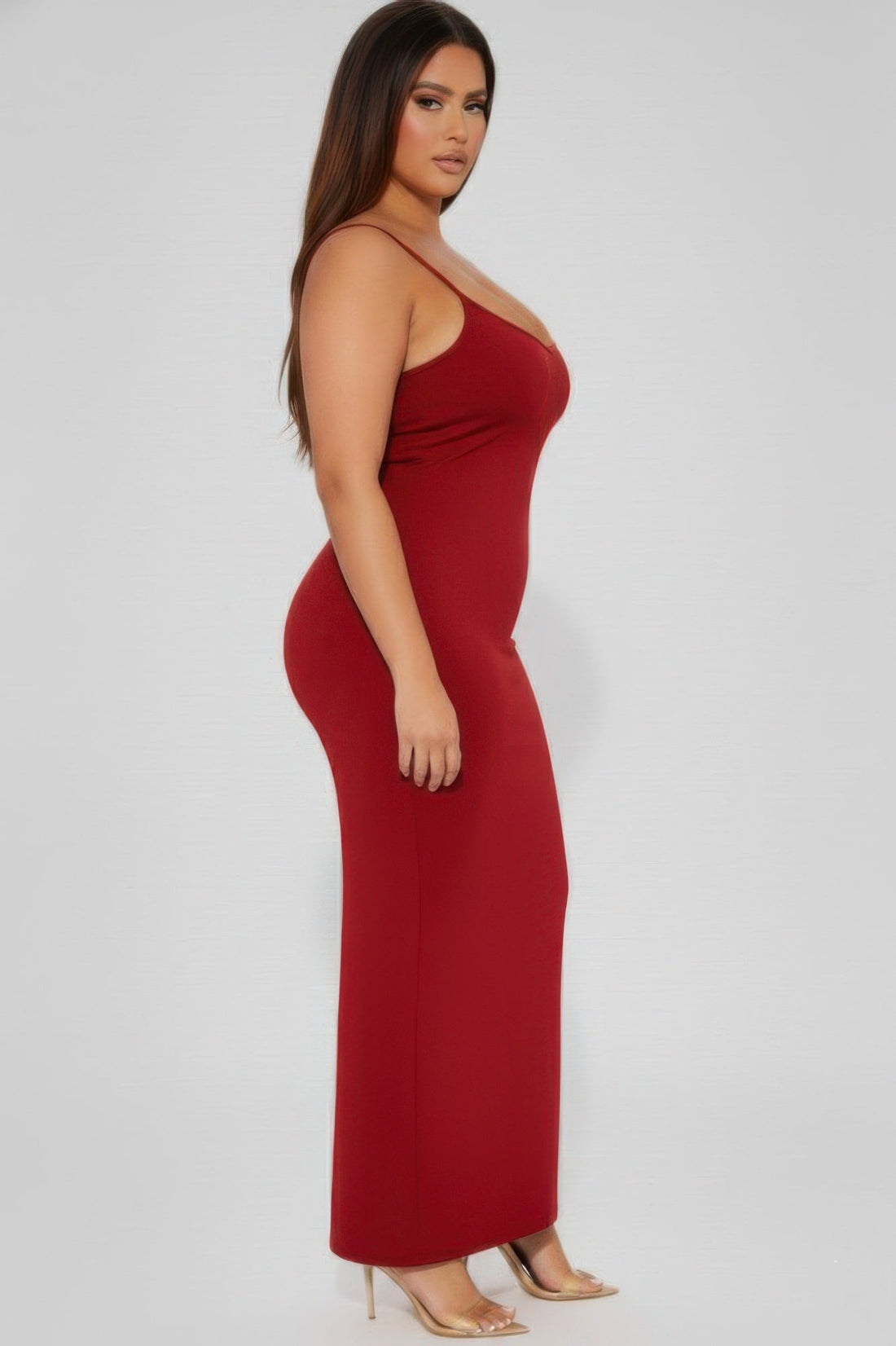 Women's Plus Ribbed Mermaid Hem Cami Dress
