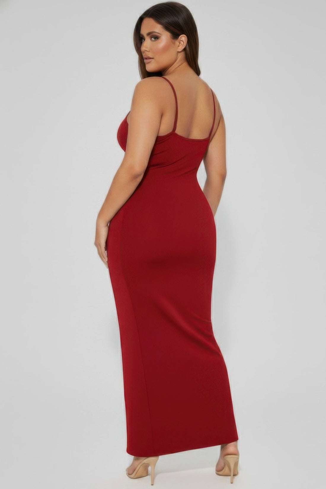 Women's Plus Ribbed Mermaid Hem Cami Dress