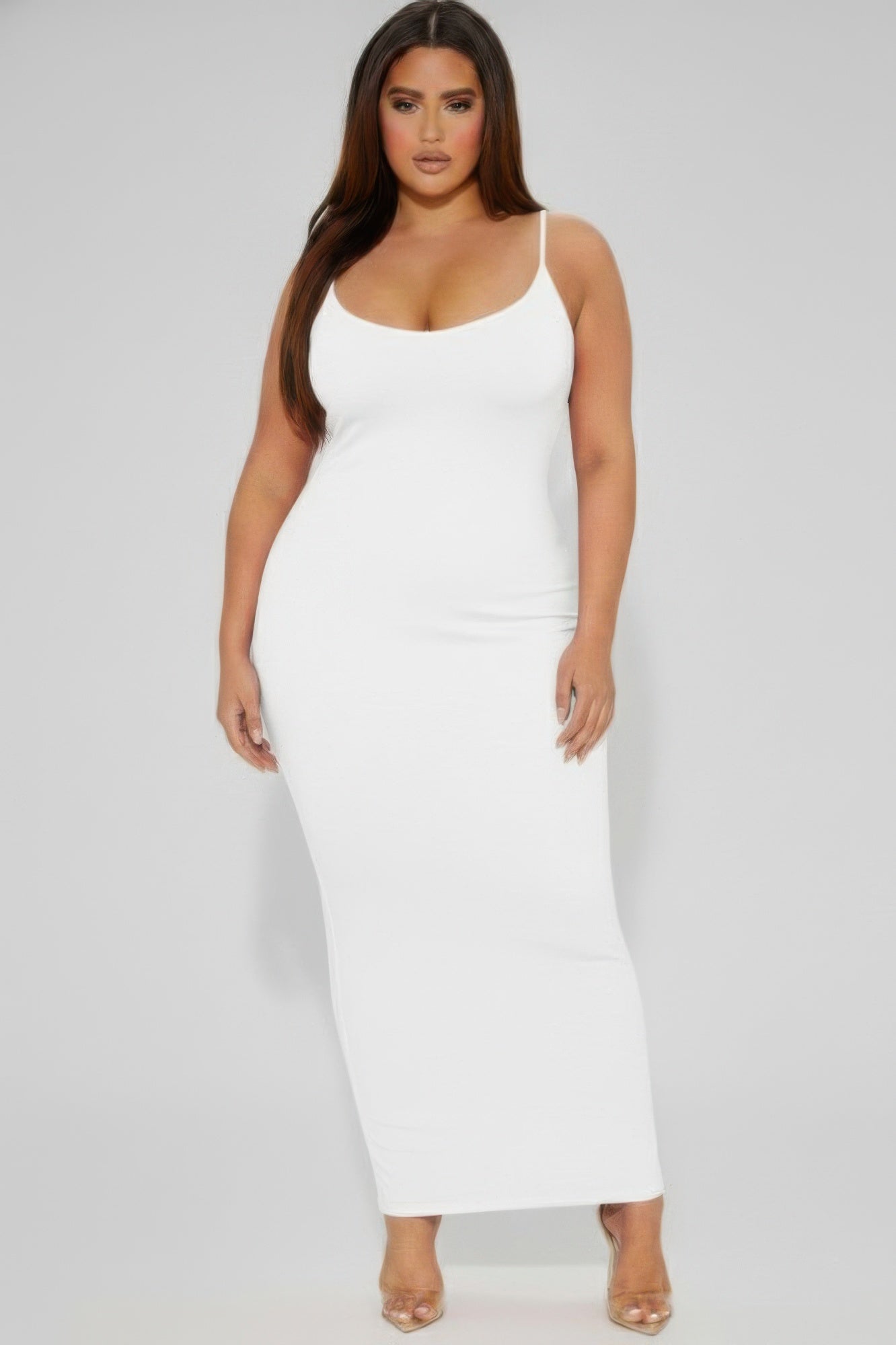 Women's Plus Ribbed Mermaid Hem Cami Dress