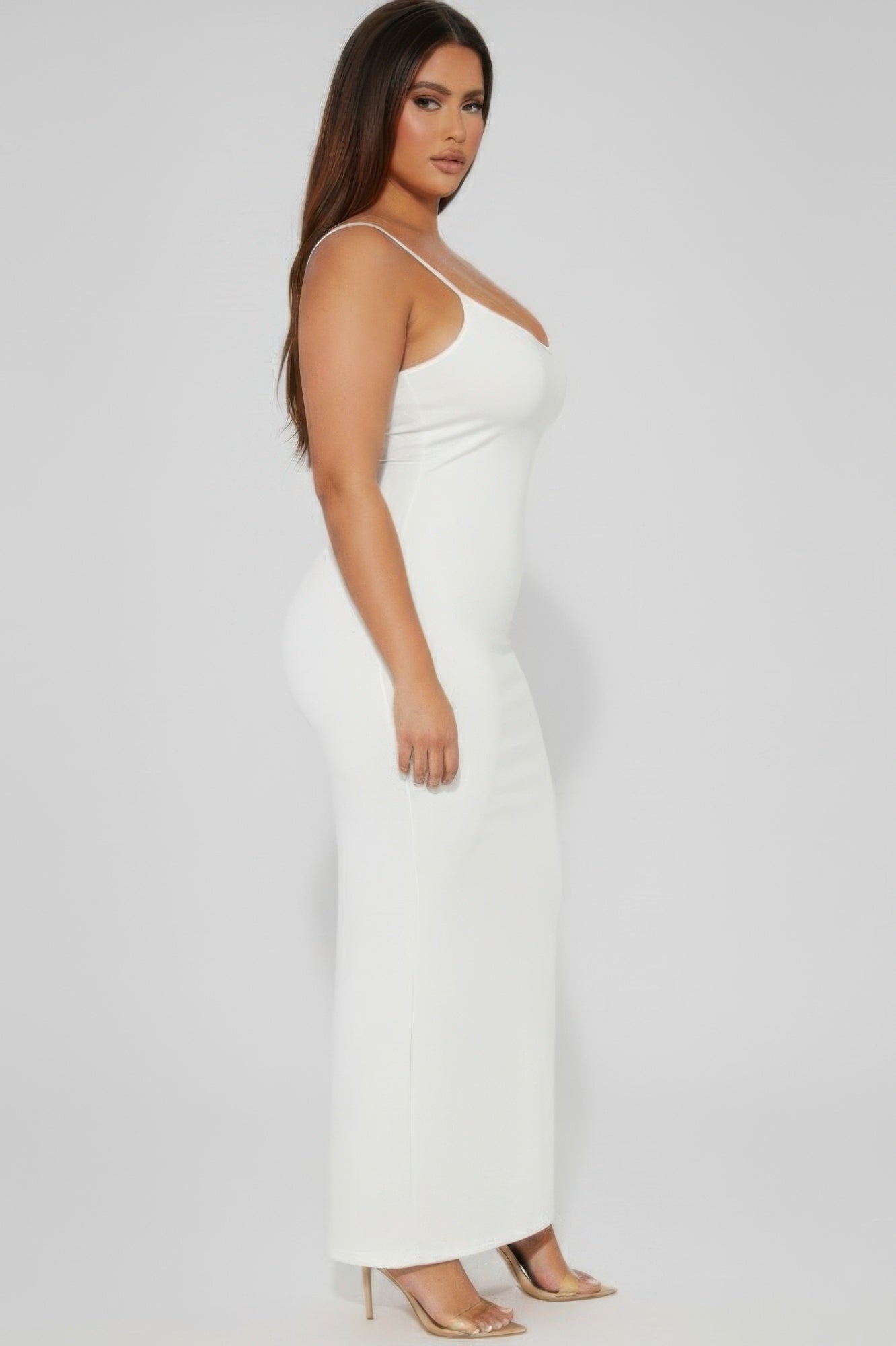 Women's Plus Ribbed Mermaid Hem Cami Dress