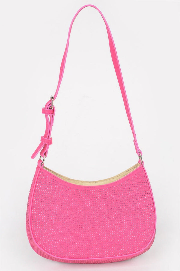 Elegant Hot Fix Shoulder Bag - Women's Accessory