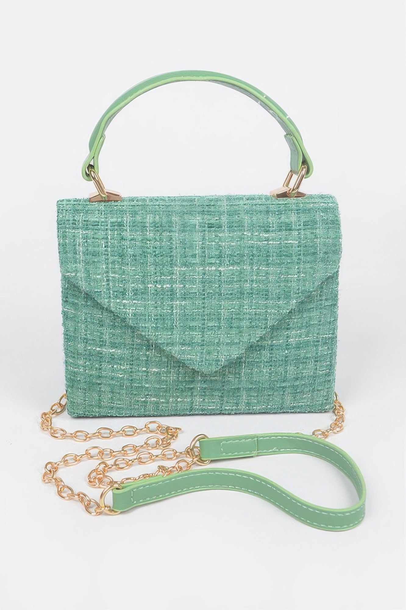 Women's Tweed Top Handle Bag